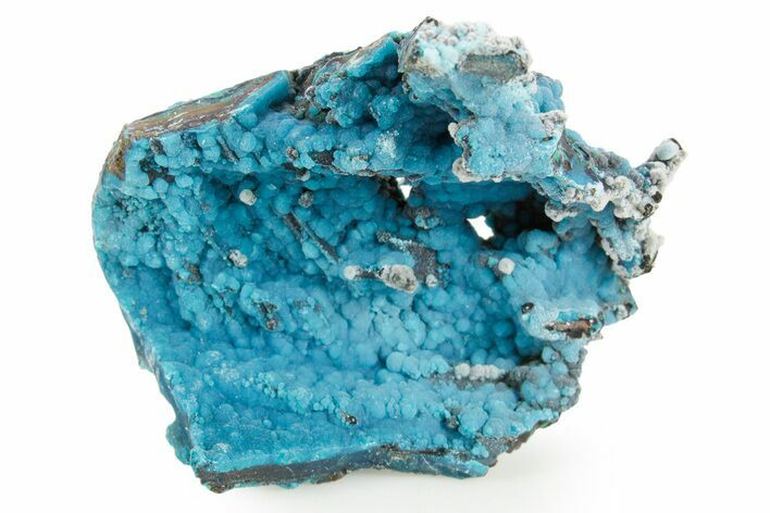 Vibrant Teal Chrysocolla with Quartz Formation - Peru #363579